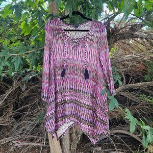 NWOT New Directions Tunic Sweater Pink and Purple